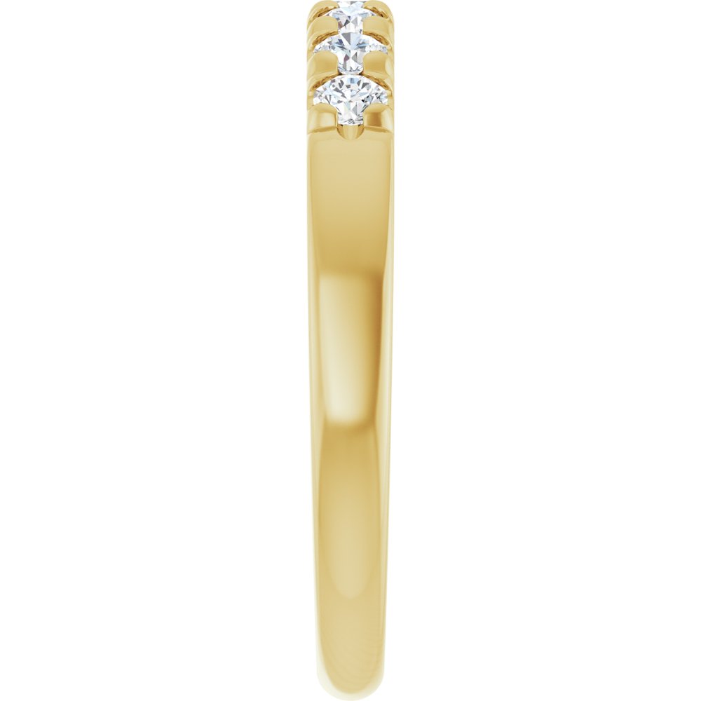 14K Yellow Gold 1/4 CTW Lab-Grown Diamond French-Set Anniversary Band