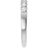 14K White Gold 1/2 CTW Lab-Grown Diamond French-Set Anniversary Band