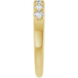 14K Yellow Gold 1/2 CTW Lab-Grown Diamond French-Set Anniversary Band