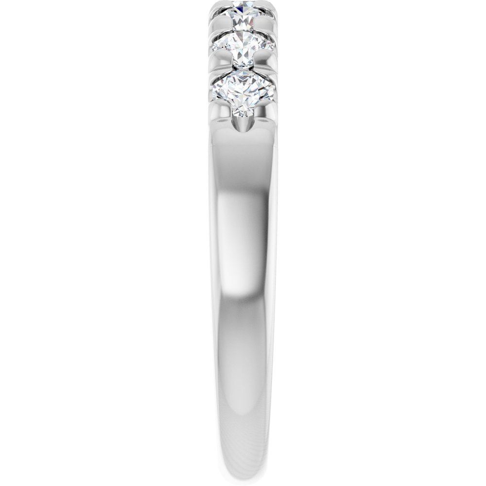 14K White Gold 1/2 CTW Lab-Grown Diamond French-Set Anniversary Band