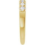 14K Yellow Gold 1/2 CTW Lab-Grown Diamond French-Set Anniversary Band