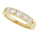 14K Yellow 3/4 CTW Lab-Grown Diamond French-Set Anniversary Band