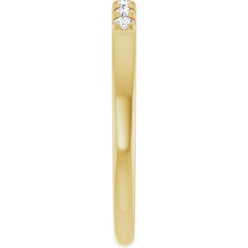 14K Yellow Gold 1/8 CTW Lab-Grown Diamond French-Set Anniversary Band