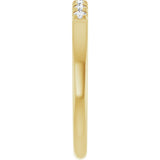 14K Yellow Gold 1/8 CTW Lab-Grown Diamond French-Set Anniversary Band