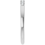 14K White Gold 1/8 CTW Lab-Grown Diamond French-Set Anniversary Band