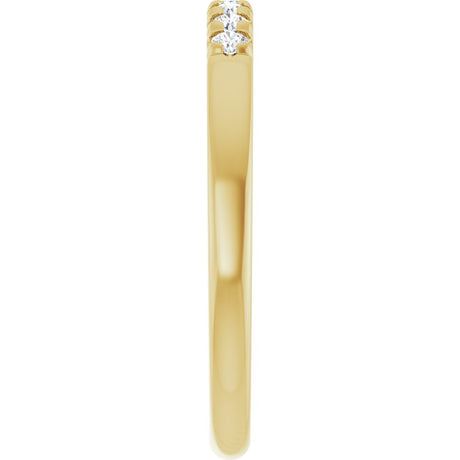 14K Yellow Gold 1/8 CTW Lab-Grown Diamond French-Set Anniversary Band