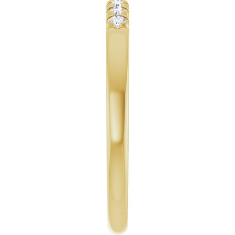14K Yellow Gold 1/8 CTW Lab-Grown Diamond French-Set Anniversary Band