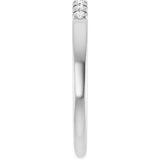 14K White Gold 1/8 CTW Lab-Grown Diamond French-Set Anniversary Band