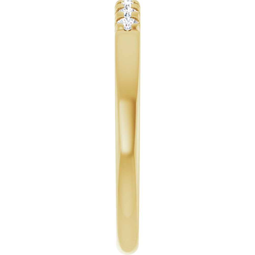 14K Yellow Gold 1/8 CTW Lab-Grown Diamond French-Set Anniversary Band