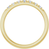 14K Yellow Gold 1/4 CTW Lab-Grown Diamond French-Set Anniversary Band