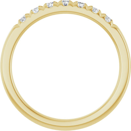 14K Yellow Gold 1/4 CTW Lab-Grown Diamond French-Set Anniversary Band