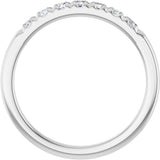14K White Gold 1/4 CTW Lab-Grown Diamond French-Set Anniversary Band