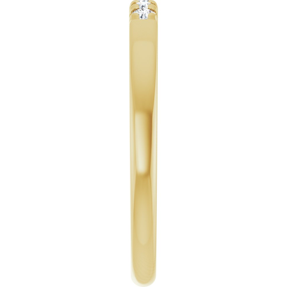 14K Yellow Gold 1/10 CTW Lab-Grown Diamond French-Set Anniversary Band