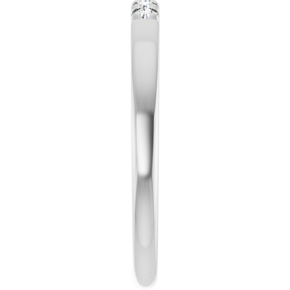 14K White Gold 1/10 CTW Lab-Grown Diamond French-Set Anniversary Band