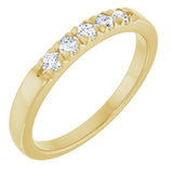14K Yellow Gold 1/5 CTW Lab-Grown Diamond French-Set Anniversary Band