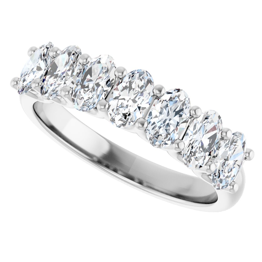 14K White 1 1/3 CTW Lab-Grown Diamond Anniversary Band