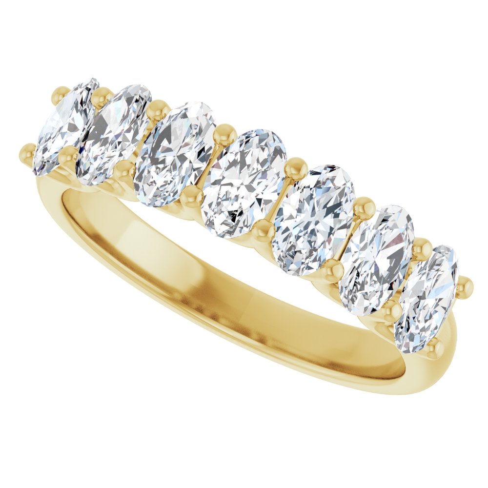 14K Yellow 1 1/3 CTW Lab-Grown Diamond Anniversary Band