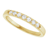 14K Yellow Gold 1/5 CTW Lab-Grown Diamond French-Set Anniversary Band