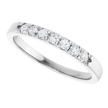 14K White 1/5 CTW Lab-Grown Diamond French-Set Anniversary Band