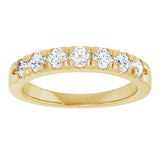 14K Yellow 3/4 CTW Lab-Grown Diamond French-Set Anniversary Band