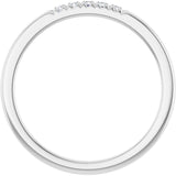 14K White Gold .08 CTW Lab-Grown Diamond French-Set Anniversary Band