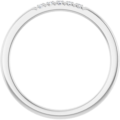 14K White Gold .08 CTW Lab-Grown Diamond French-Set Anniversary Band
