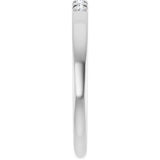 14K White Gold 1/10 CTW Lab-Grown Diamond French-Set Anniversary Band