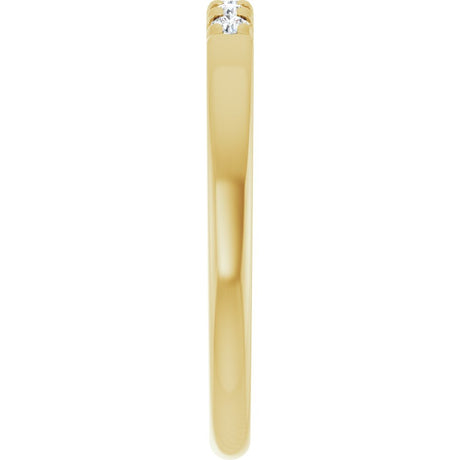 14K Yellow Gold 1/10 CTW Lab-Grown Diamond French-Set Anniversary Band
