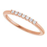 14K Rose Gold 1/10 CTW Lab-Grown Diamond Anniversary Band