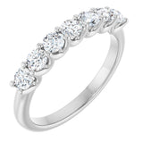 14K White 5/8 CTW Natural Diamond Anniversary Band