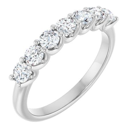 14K White 5/8 CTW Natural Diamond Anniversary Band