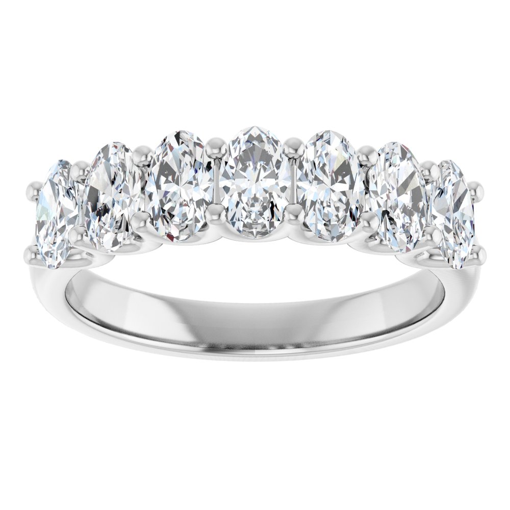 14K White 1 1/3 CTW Lab-Grown Diamond Anniversary Band