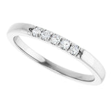 14K White 1/10 CTW Natural Diamond Anniversary Band