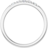 14K White Gold 1/5 CTW Lab-Grown Diamond French-Set Anniversary Band