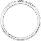 14K White Gold 1/5 CTW Lab-Grown Diamond French-Set Anniversary Band