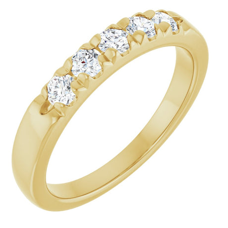 14K Yellow Gold 1/3 CTW Lab-Grown Diamond French-Set Anniversary Band
