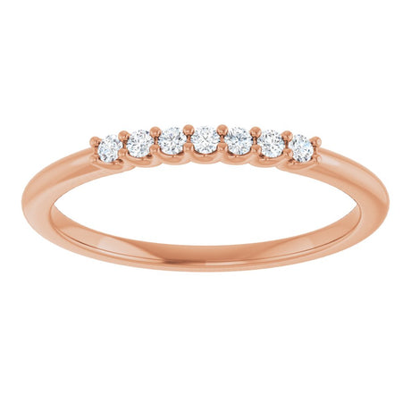 14K Rose Gold 1/10 CTW Lab-Grown Diamond Anniversary Band