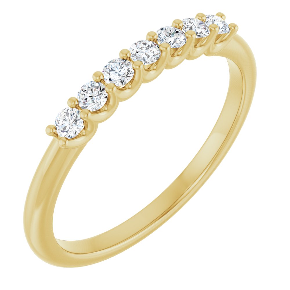 14K Yellow Gold 1/5 CTW Lab-Grown Diamond Anniversary Band