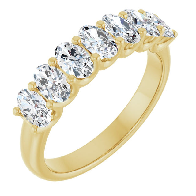 14K Yellow 1 1/3 CTW Lab-Grown Diamond Anniversary Band