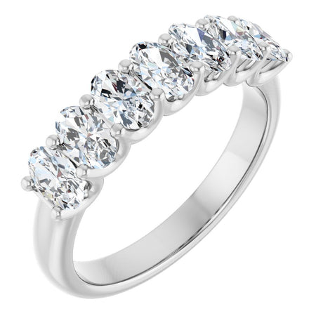 14K White 1 1/3 CTW Lab-Grown Diamond Anniversary Band