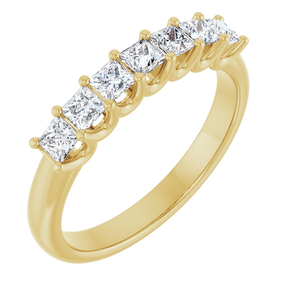 14K Yellow 5/8 CTW Natural Diamond Anniversary Band