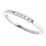 14K White Gold .08 CTW Lab-Grown Diamond French-Set Anniversary Band
