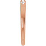 10K Rose Gold 1/6 CTW Lab-Grown Diamond French-Set Anniversary Band