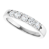 Platinum 1/2 CTW Natural Diamond French-Set Anniversary Band