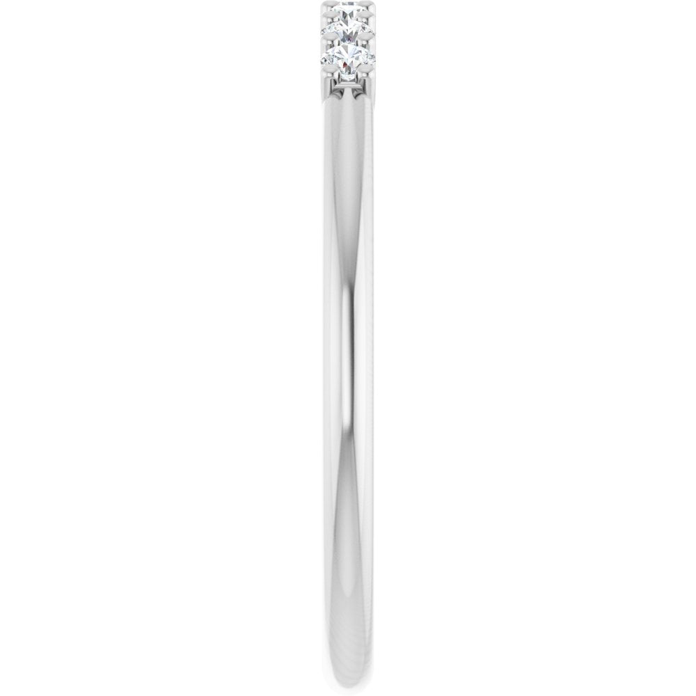 14K White Gold 1/10 CTW Natural Diamond Anniversary Band