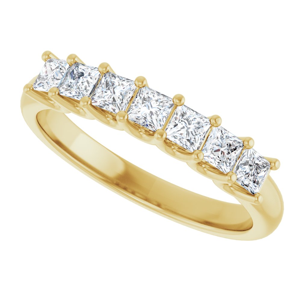 14K Yellow 5/8 CTW Natural Diamond Anniversary Band