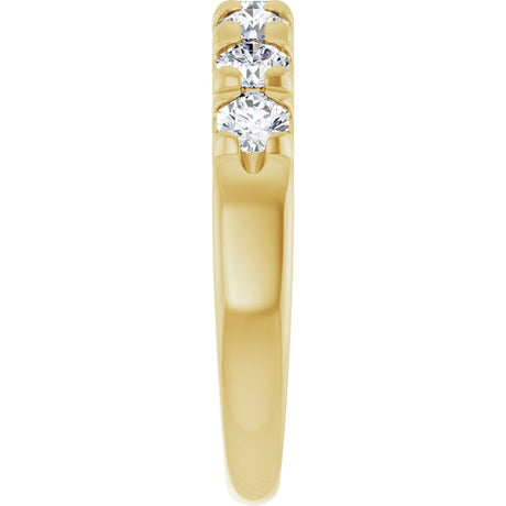 14K Yellow Gold 7/8 CTW Lab-Grown Diamond French-Set Anniversary Band