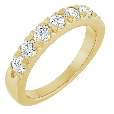 14K Yellow Gold 7/8 CTW Lab-Grown Diamond French-Set Anniversary Band