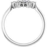 14K White 1/2 CTW Natural Diamond Vintage-Inspired Ring