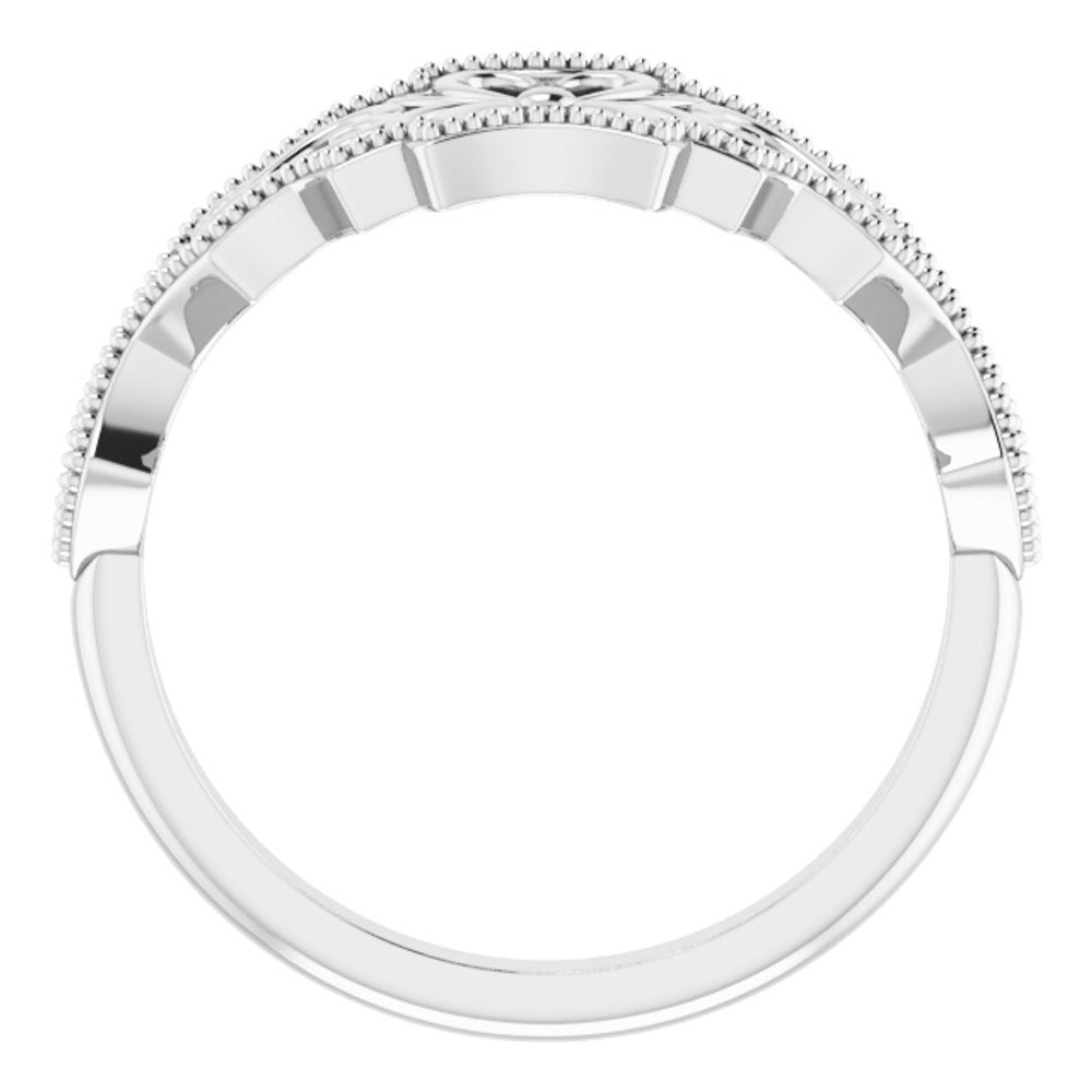 14K White Vintage-Inspired Ring